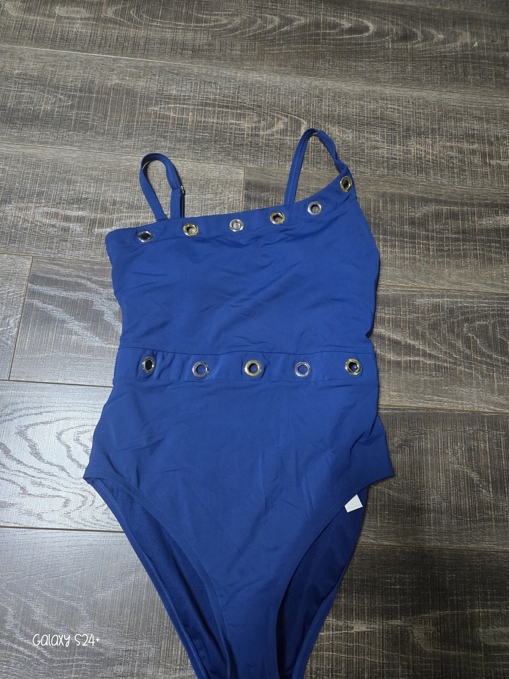 Bleu Rod Beattie Royal Blue One-Piece Swimsuit with Grommet Detail